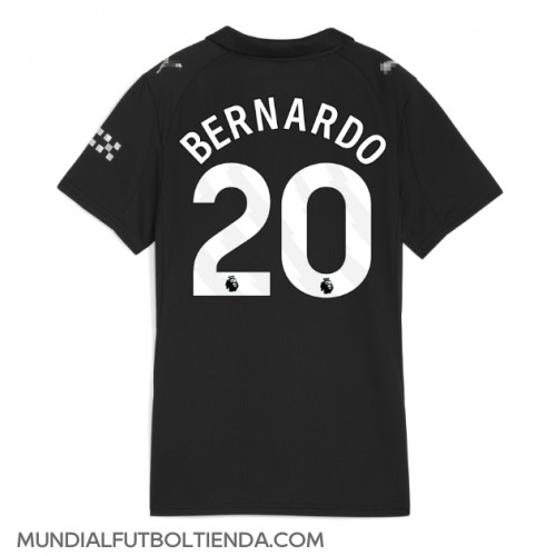 Camiseta Manchester City Bernardo Silva #20 Segunda Equipación Replica 2025-26 para mujer mangas cortas